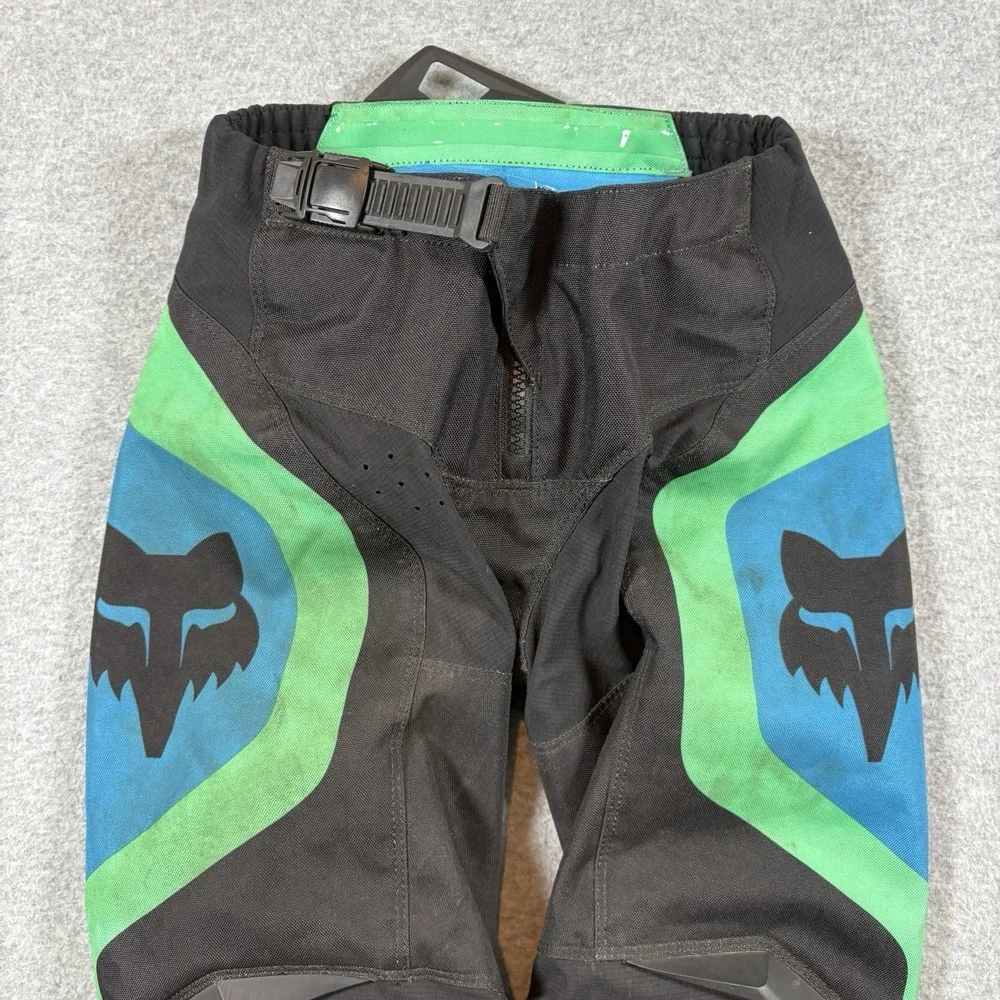 Fox Racing 180 Motocross Pants Youth 24 Blue Green Black MX ATV Riding Gear